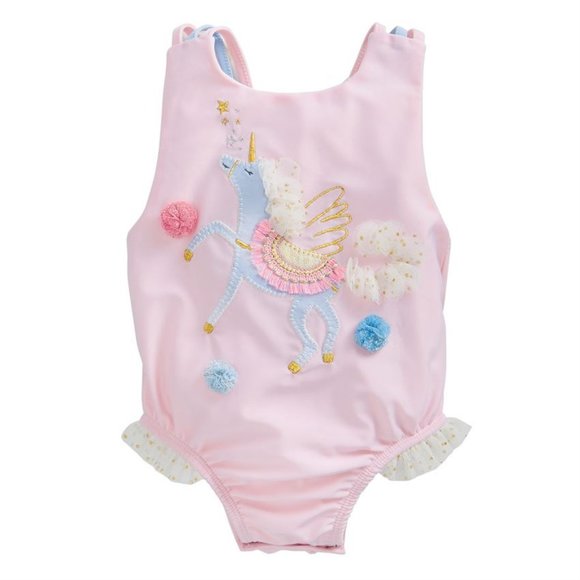 Mud Pie Other - Mud Pie Unicorn Fairy Pink Girls Swimsuit NEW!